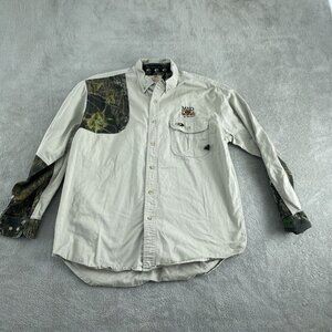 Mad Dog Gear By Stearns Mossy Oak Long Sleeve Shirt XL 100% Cotton 4721